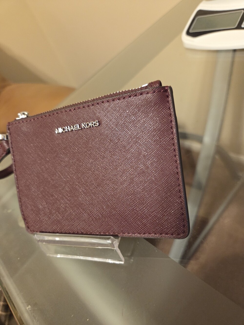 Michael Kors Saffiano Leather Card Case - Deep Burgundy NWOT
